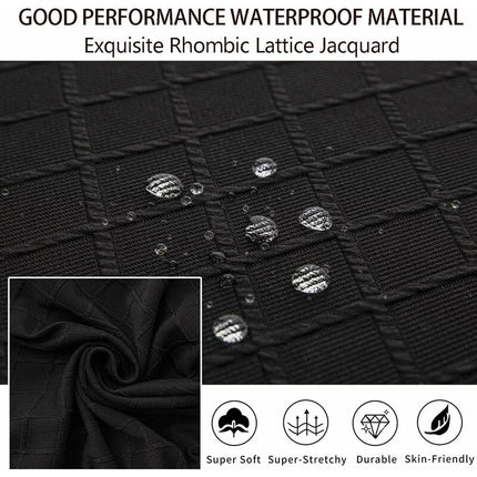 Diamond Lattice Waterproof Seat Covers For Dining ROom Chairs, Stretch Kitchen Chair Covers For Dining ROom, Seat.