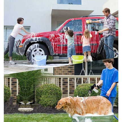 With 8 Watering Modes Garden Foam Sprayer Garden Hose Nozzle Soap Dispenser Gun For Car Washing, Plant Watering And Pet.