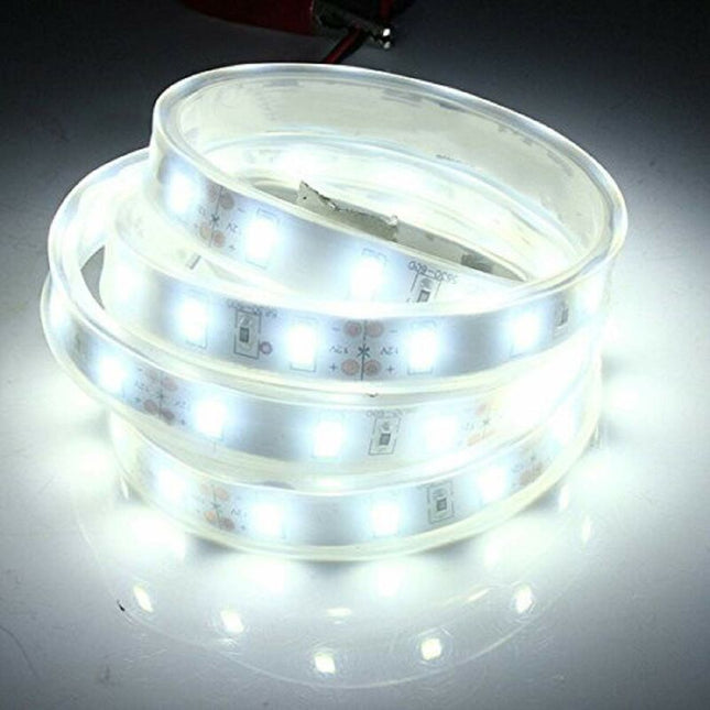 5M 5630 Smd LED Silicone Strip Light Cool White Waterproof 12V.