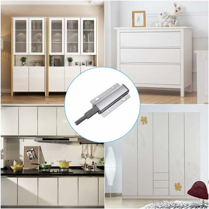 Push To Open Magnet Cabinet Door, 4 pcs Magnetic Latch Push Open DAmper, Push To Open DAmper For Door, Drawer, Furniture.