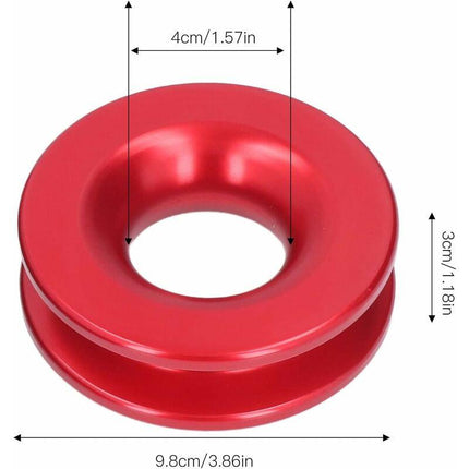 Recovery Ring Set, Safe Synthetic Soft Shackle ROpe High Strength Anti-Rust For Atv For Truck For Car(Red).