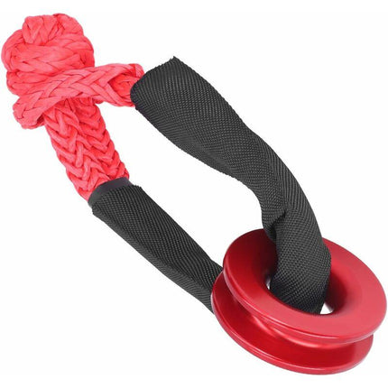 Recovery Ring Set, Safe Synthetic Soft Shackle ROpe High Strength Anti-Rust For Atv For Truck For Car(Red).