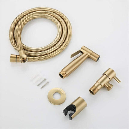 Stainless Steel Toilet Bidet Shattaf Faucet Sprayer, Bidet Sprayer Kit (Gold).