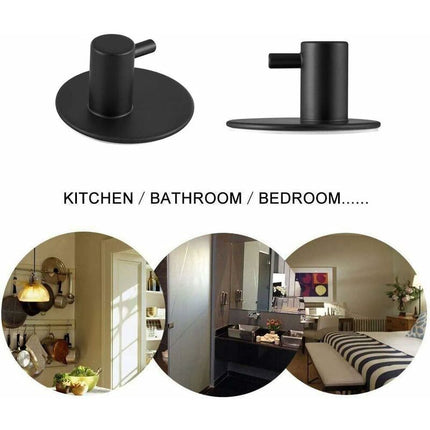 Stainless Steel Bathroom Wall Hooks, Self Adhesive Towel Holder For Kitchen, Living ROom And Office, Rustproof And.