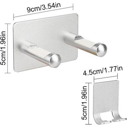 Universal Hair Dryer Holder Stainless Steel No Drilling Wall Mount Hair Dryer Holder Stick-On Holder Universal Holder.