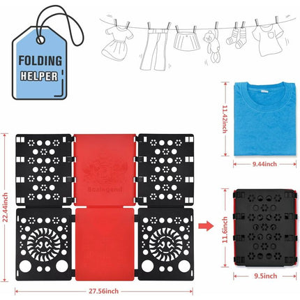 Shirt Folding Board - Clothes Folder Laundry Folder Child Adult Clothing Shirt T Shirt Tee Shirts 58 X 68 Cm (Black &.