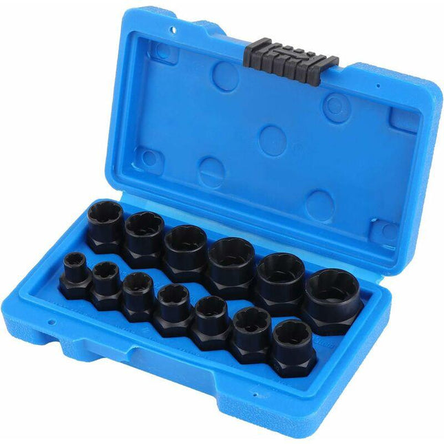 Socket Sets, Nut Extractor, DAmaged Bolt Extractor Socket (13 pcs).