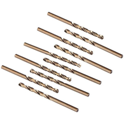 10 pcs M35 Hss Cobalt Drill Bit Set, Steel Twist Drill Bit, Drill Diameter 0.8Mm.