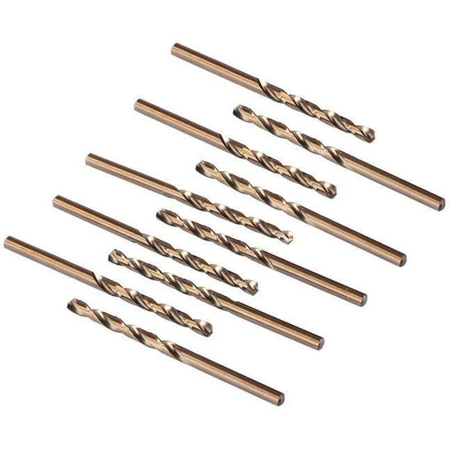 10 pcs M35 Hss Cobalt Drill Bit Set, Steel Twist Drill Bit, Drill Diameter 0.8Mm.