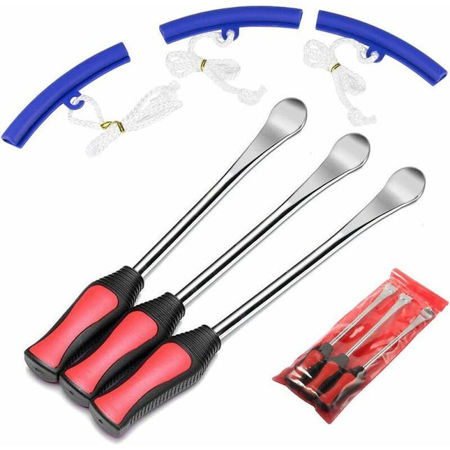 Spoons Tire Lever Tool 3 Spoons Pneumatic Tool Lever With 3 Rim Protectors For Car Motorcycle Accessory.