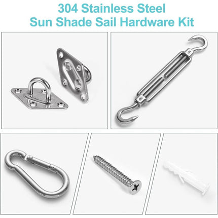 M6 Shade Sail Fixing Kit, Stainless Steel Sun Shade Sail Fixing Kit For Triangle And Square, Rectangle, Sun Shade Sail.