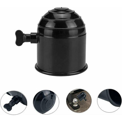 Trailer Hitch Ball Cover, 50Mm Universal Hitch Ball Cap Tow Ball Cover Trailer Hitch Ball Protective Cover, Black.