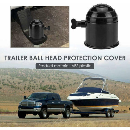 Trailer Hitch Ball Cover, 50Mm Universal Hitch Ball Cap Tow Ball Cover Trailer Hitch Ball Protective Cover, Black.