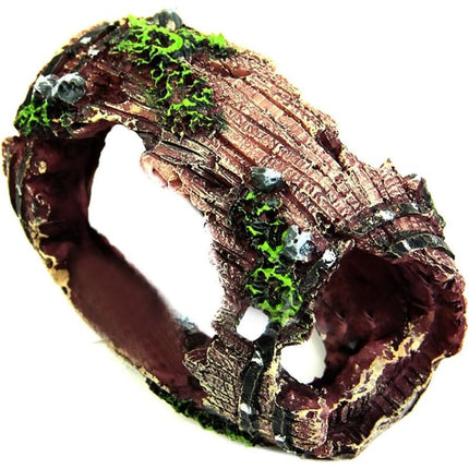 Resin Fish Tank Non-Toxic Ornament Broken Barrel Cave Landscaping Decoration.