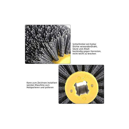 Nylon Brush - Pull Wheel - Polishing Brush - Grit 80/120/180/240 - For Woodworking Machine - Satin Finishing Machine.