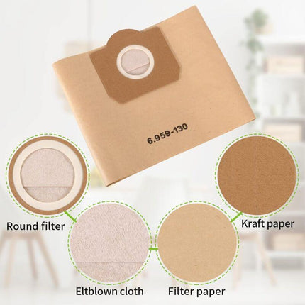 Vacuum Cleaner Bags, 20 Pack Upright Vacuum Cleaner Bags, Paper Filter Bags, For Karcher 6.959-130.0.