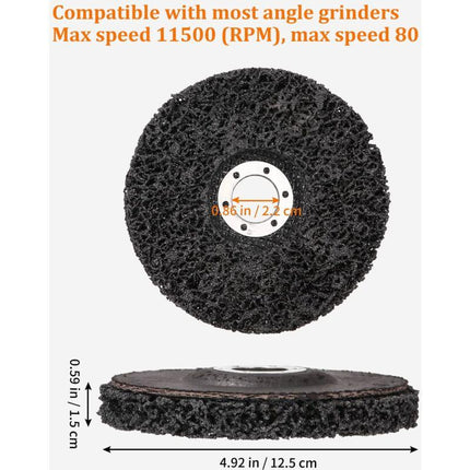 5 pcs Grinding Disc, 125 X 22 Mm, Abrasive Disc For Angle Grinder, Csd Abrasive Cleaning Disc Coarse Cleaning Discs For.