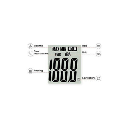 Sound Level Meter 40-130Dba, Professional Decibel Meter With Backlit Display (9V Battery Included).