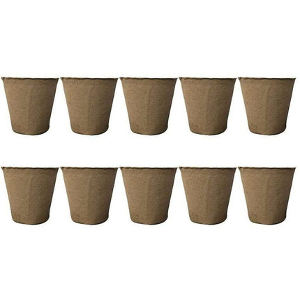 50 Pack ROund Fiber Pot 6X6Cm Seedling Pot Starter Pots Kits Gardening Pot For Seeds Plants.