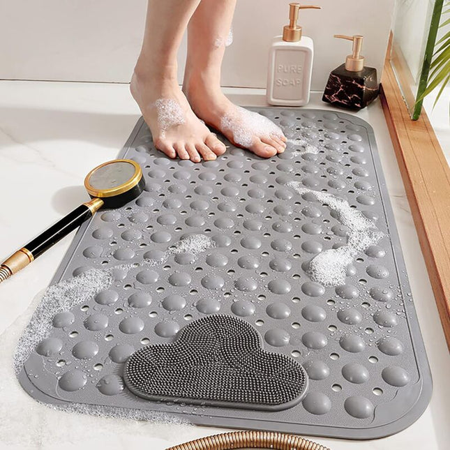 Non-Slip Bath Mat Shower Mat With Foot Massage, Environmentally Friendly Pvc Anti-Mold Bathroom Bathtub Mat Floor.