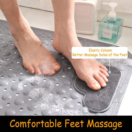 Non-Slip Bath Mat Shower Mat With Foot Massage, Environmentally Friendly Pvc Anti-Mold Bathroom Bathtub Mat Floor.