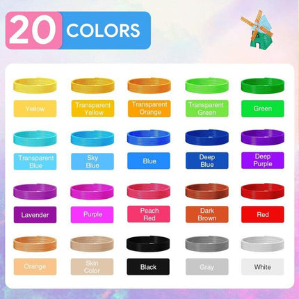 3D Pla Filament, 3D Refill 1.75Mm, 3D Filament 5M 20 Colors Each, Suitable For Kids And Adults, 3D Pen Accessory.