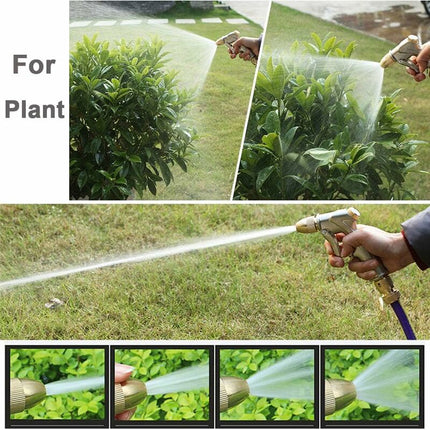 Garden Hose Spray Gun With Full Brass Nozzle, 100% Metal Heavy Duty Water Gun, High Pressure Spray Nozzle For Watering.