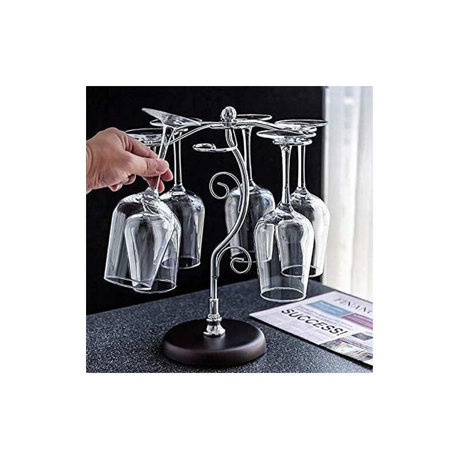 Countertop Wine Glass Rack - Air Drying System - Kitchen Glass Storage Rack - Wine Glass Storage Rack 35 X 25 Cm.