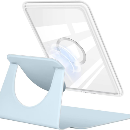 360° Rotating & Detachable Magnetic Case for 7" Kindle Paperwhite 12th Generation (2024)  – Auto Wake/Sleep, Hands-Free Stand, Clear Back Cover(Light blue).