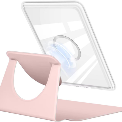 360° Rotating & Detachable Magnetic Case for 7" Kindle Paperwhite 12th Generation (2024)  – Auto Wake/Sleep, Hands-Free Stand, Clear Back Cover(pink).