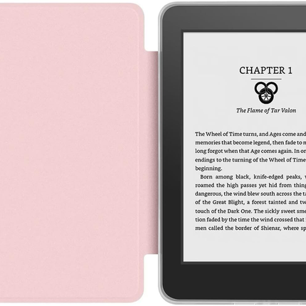 360° Rotating & Detachable Magnetic Case for 6.8" Kindle Paperwhite 11th Generation (2021)  – Auto Wake/Sleep, Hands-Free Stand, Clear Back Cover(pink).