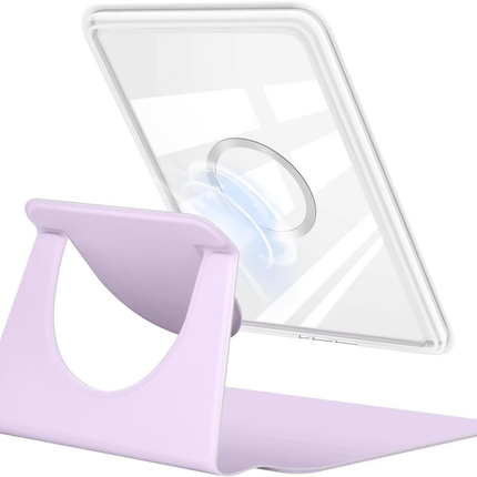 360° Rotating & Detachable Magnetic Case for 6.8" Kindle Paperwhite 11th Generation (2021)  – Auto Wake/Sleep, Hands-Free Stand, Clear Back Cover (Light purple).