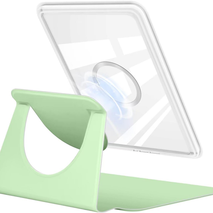 360° Rotating & Detachable Magnetic Case for 7" Kindle Paperwhite 12th Generation (2024)  – Auto Wake/Sleep, Hands-Free Stand, Clear Back Cover (Light green).