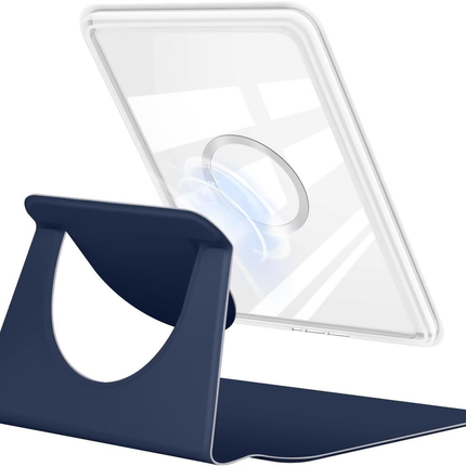 360° Rotating & Detachable Magnetic Case for 6.8" Kindle Paperwhite 11th Generation (2021)  – Auto Wake/Sleep, Hands-Free Stand, Clear Back Cover (Dark Blue).