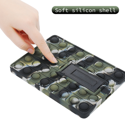 Pop It Fidget Case for Kindle Paperwhite 5 (6.8") - Rainbow Silicone Protective Cover with Stand，Camouflage.