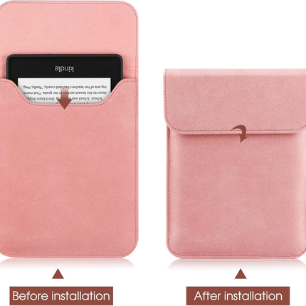 Universal Sleeve Case for 6"，6.8", Kindle Paperwhite/Colorsoft/Signature Edition 2024-2012 Sleeve Bag Pouch Cover for 6-6.8'' Kobo/Tolino/Pocketbook 6-inch ebook Reader,Pink.