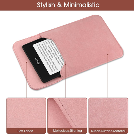 Universal Sleeve Case for 6"，6.8", Kindle Paperwhite/Colorsoft/Signature Edition 2024-2012 Sleeve Bag Pouch Cover for 6-6.8'' Kobo/Tolino/Pocketbook 6-inch ebook Reader,Pink.