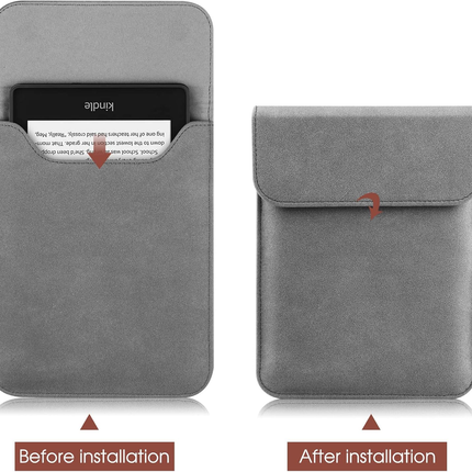 Universal Sleeve Case for 6"，6.8", Kindle Paperwhite/Colorsoft/Signature Edition 2024-2012 Sleeve Bag Pouch Cover for 6-6.8'' Kobo/Tolino/Pocketbook 6-inch ebook Reader,Dark Gray.