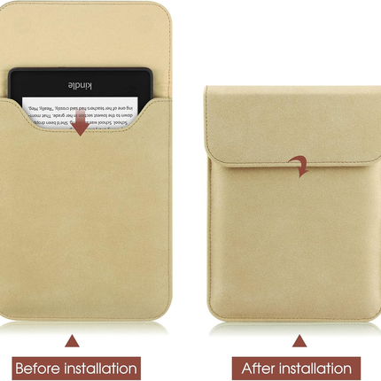 Universal Sleeve Case for 6"，6.8", Kindle Paperwhite/Colorsoft/Signature Edition 2024-2012 Sleeve Bag Pouch Cover for 6-6.8'' Kobo/Tolino/Pocketbook 6-inch ebook Reader,Khaki.