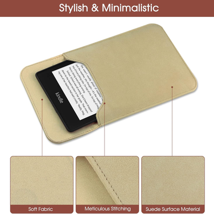 Universal Sleeve Case for 6"，6.8", Kindle Paperwhite/Colorsoft/Signature Edition 2024-2012 Sleeve Bag Pouch Cover for 6-6.8'' Kobo/Tolino/Pocketbook 6-inch ebook Reader,Khaki.