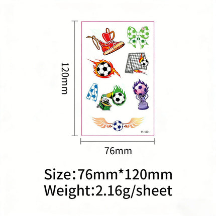 2026 World Cup Glow in the Dark Face Tattoos Waterproof Sweatproof Temporary Stickers 10 Sheets.
