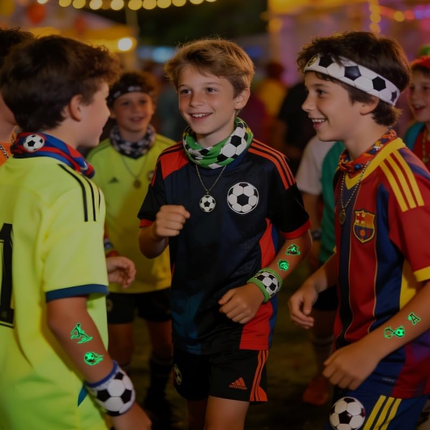 2026 World Cup Glow in the Dark Face Tattoos Waterproof Sweatproof Temporary Stickers 10 Sheets.