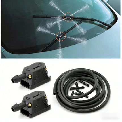 Adjustable 4-hole car wiper arm washer nozzle 8mm/9mm, compatible with Renault Espace 3 windshield washer retrofit..