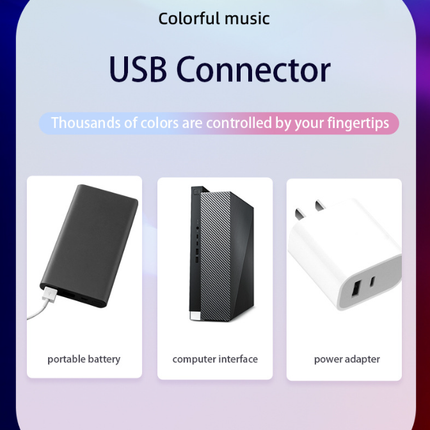 Dynamic Music Syncing LED Lights Atmospheres Lighting LED Light Bar For Car Interior And Home Entertainments Lamp.