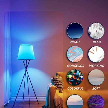 4 Pack Smart Light Bulbs,WiFi & Bluetooth LED Light Bulb That Works with Alexa & Google Home, Color Changing Light Bulb, 9W  E27 2.4Ghz WiFi Light Bulbs Tuya Smart APP.