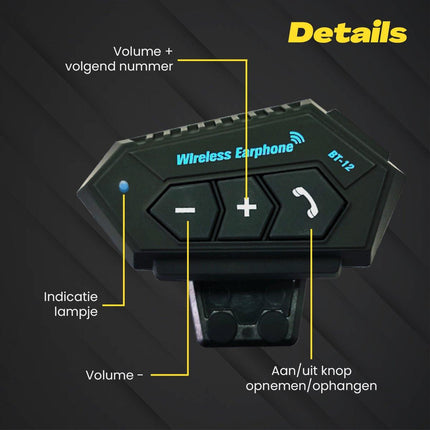 Bluetooth Headset Communication | Motorcycle Helmet | IP67 Waterproof | Motorcycle Accessory | Bluetooth 4.2.