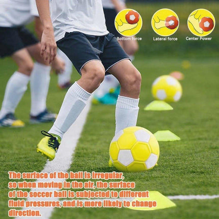 Curved ball for outdoor sports, 20 cm - fun - curved ball - perfect for children - yellow, new - new 2025.