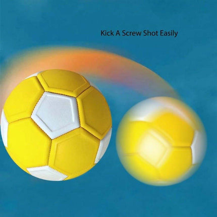 Curved ball for outdoor sports, 20 cm - fun - curved ball - perfect for children - yellow, new - new 2025.
