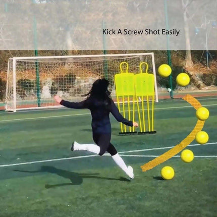 Curved ball for outdoor sports, 20 cm - fun - curved ball - perfect for children - yellow, new - new 2025.