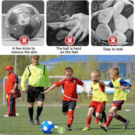 Curved ball for outdoor sports, 20 cm - fun - curved ball - perfect for children - blue - new 2025.
